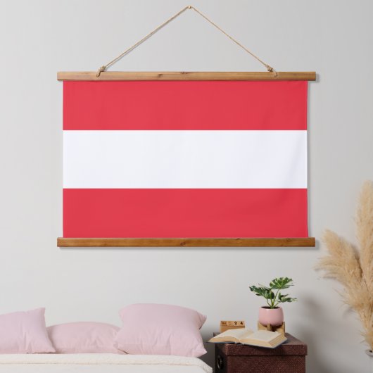 Wandteppiche mit österreichischer Flagge (Schlafzimmer)