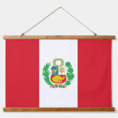 Wandteppiche mit Peru-Flagge (Vorne)