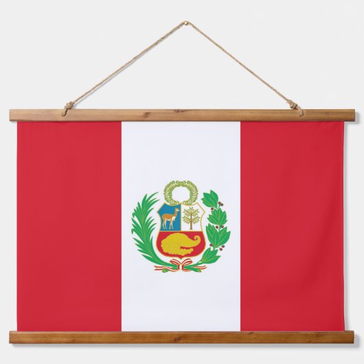 Wandteppiche mit Peru-Flagge (Vorne)