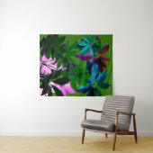 Wandteppiche mit rosa und grünen Blätter (Beispiel (Horizontal))