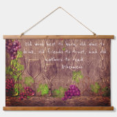 Wandteppiche mit Weinangebot (Vorne)