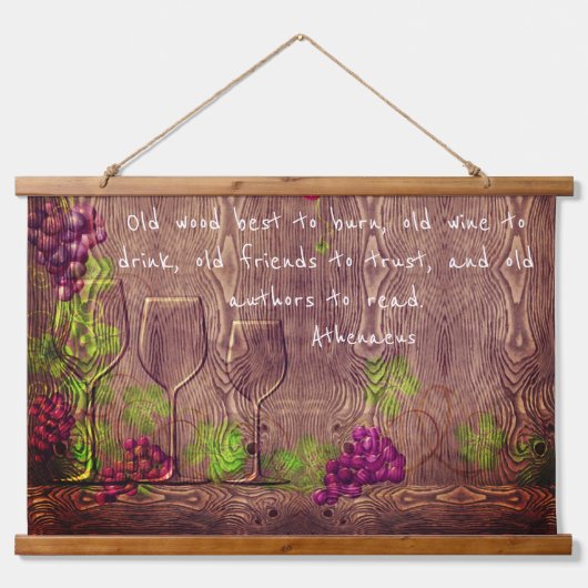 Wandteppiche mit Weinangebot (Vorne)