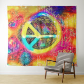 Wandteppiche oder Foto Hintergrund Retro-Friedensz (Beispiel (Horizontal))