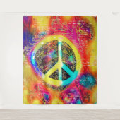 Wandteppiche oder Foto Hintergrund Retro-Friedensz (Vorderseite)