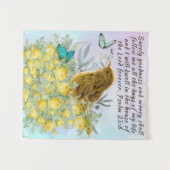 Wandteppichkunst mit einem Bibelvers zur Schöpfung Wandteppich (Vorderseite (Horizontal))