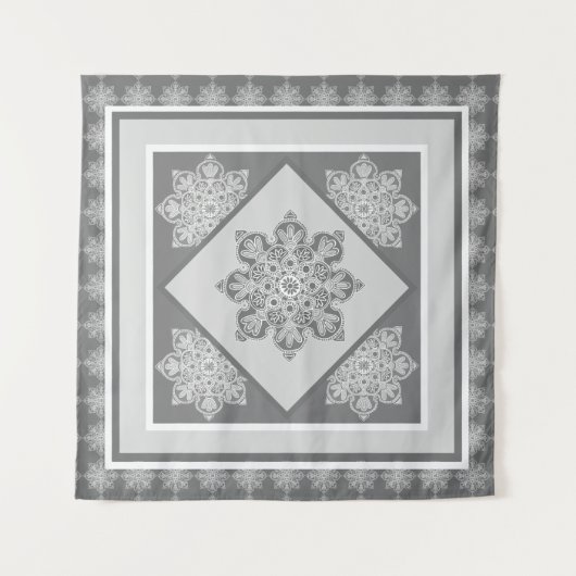 Wandteppichmedaillen, grau wandteppich (Vorderseite (Horizontal))