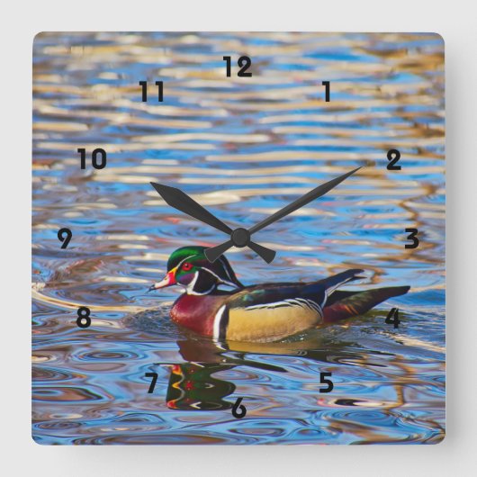 Wanduck Wall Clock Quadratische Wanduhr (Vorderseite)