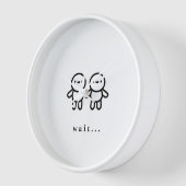 Wanduhr, 10" Rundholzrahmen Uhr (Winkel)