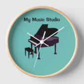 Wanduhr, 10" Rundholzrahmen Uhr (Vorderseite)