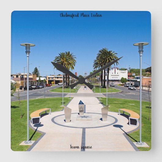 Wanduhr 27,3 cm, quadratisch (Vorderseite)