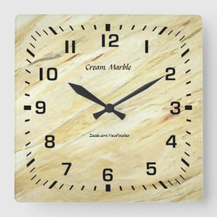 Wanduhr, 27,3 cm quadratisch Acryl-Marmor Quadratische Wanduhr