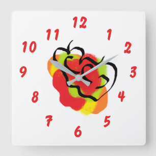 Wanduhr : Apfel Frisch