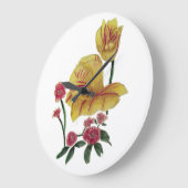 Wanduhr Aquarell Blumendesign (Winkel)