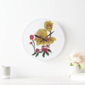 Wanduhr Aquarell Blumendesign (Zuhause)