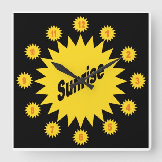 Wanduhr aus Acryl, Quadrant SUNRISE (Vorderseite)