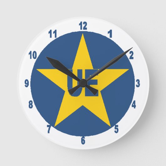Wanduhr aus Acryl, rund EU-Medium (Vorderseite)