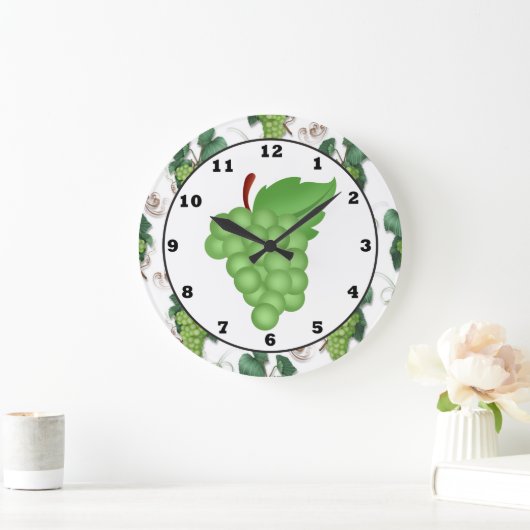 Wanduhr aus grüner Traube (Zuhause)