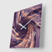 Wanduhr aus lila Holz (Winkel)