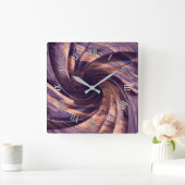 Wanduhr aus lila Holz (Zuhause)