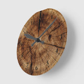 Wanduhr aus Naturholz (Winkel)