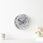 Wanduhr aus Schwarz und Weiß-Rose (Zuhause)
