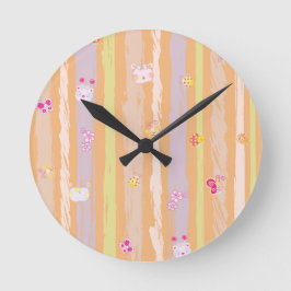 Wanduhr – Baby Joy & Creatures Pastell-Tiere
