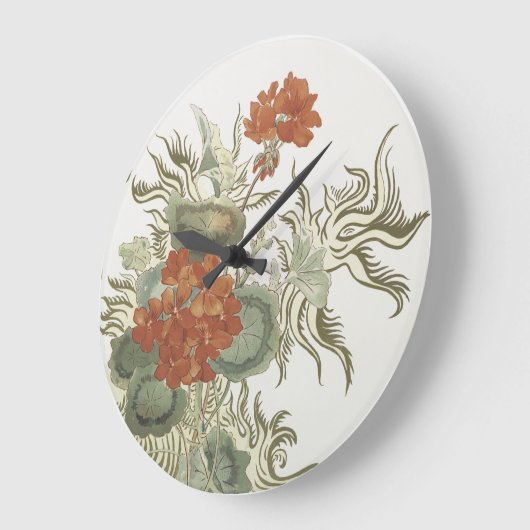 Wanduhr - Blumen (Winkel)