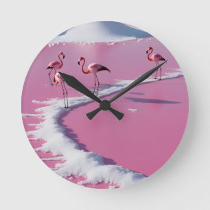 Wanduhr bonaire Salzpfannen rosa