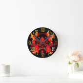 Wanduhr Böser Samurai  (Zuhause)
