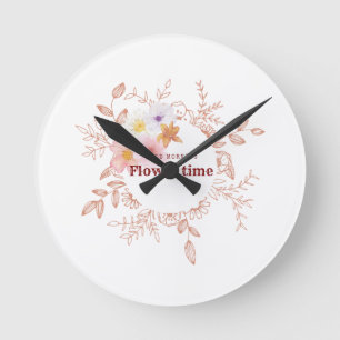 Wanduhr Botanische Blumenuhr