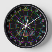 Wanduhr Dart Design Dartscheibe (Vorderseite)