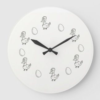 Wanduhr! Das Huhn oder das Ei! Die Küchenuhr! Große Wanduhr