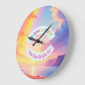 Wanduhr Das Leben ist Bunt! (Winkel)