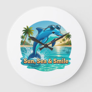 Wanduhr Delfin Tropical – Sun, Sea & Smile