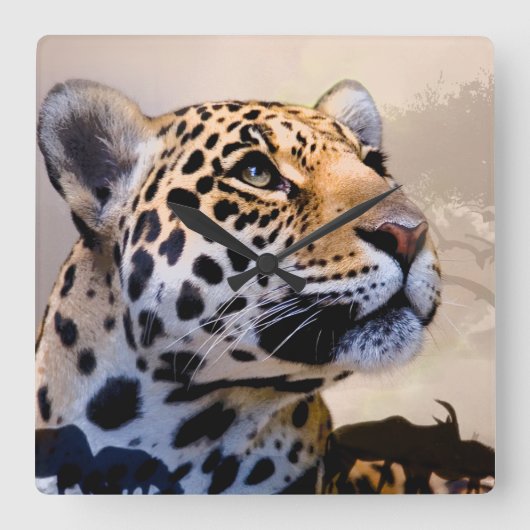 Wanduhr der Leopard-Kunst-1 (Vorderseite)