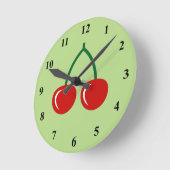 Wanduhr der Roten Kirsche für die Küche (Winkel)