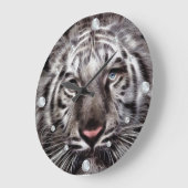 Wanduhr des weißen Tiger-Fraktals (Winkel)