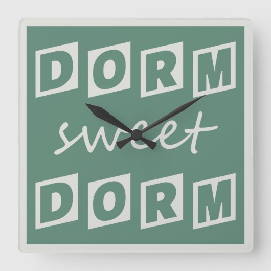 Wanduhr "Dorm Sweet Dorm" (Vorderseite)