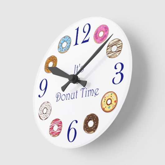 Wanduhr - es ist Krapfen-Zeit (Winkel)