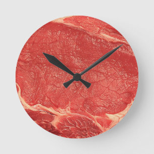 Wanduhr, Fleisch, Rindfleisch Runde Wanduhr