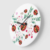 Wanduhr für Ladyvögel und Beeren (Winkel)