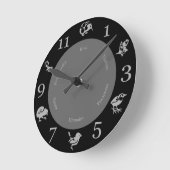Wanduhr für schwarze und graue neuseeländische Vög (Winkel)