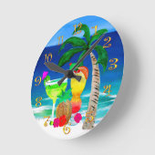 Wanduhr für Tropengetränke (Winkel)