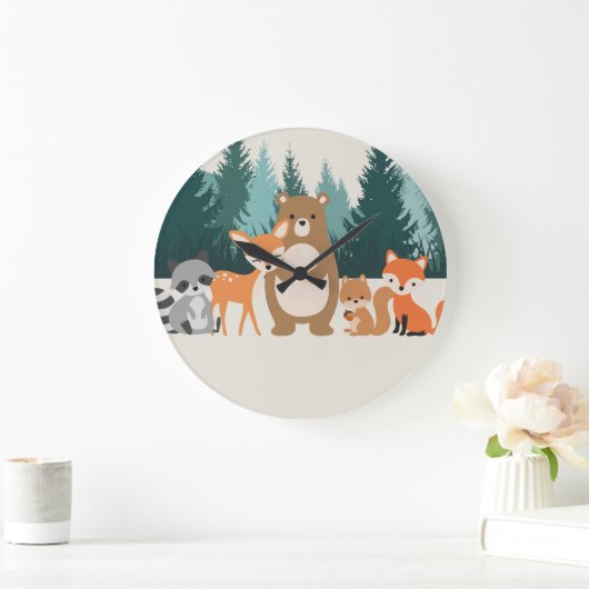 Wanduhr für Waldtiere (Zuhause)