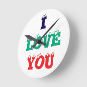 Wanduhr gedruckt In Liebe, in der Sie gedruckte Ar (Winkel)