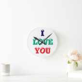 Wanduhr gedruckt In Liebe, in der Sie gedruckte Ar (Zuhause)