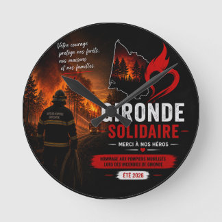 Wanduhr - "Gironde Solidaire 2026"