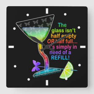WANDUHR - GLAS HALB VOLL