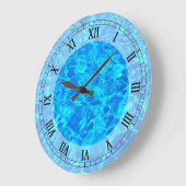 Wanduhr Hintergrund des blauen Wassers (Winkel)