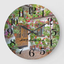wanduhr Hof von Córdoba in Spanien